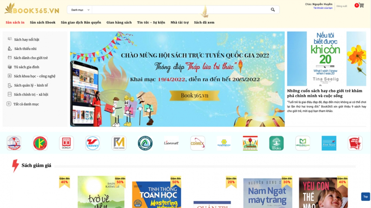 Hội sách trực tuyến Quốc gia diễn ra từ ngày 19/4-20/5 trên sàn Book365.