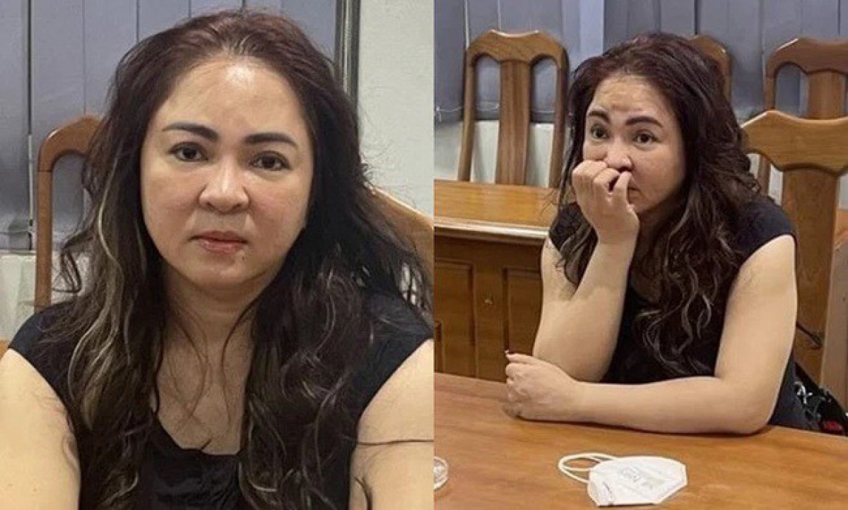 Bà Nguyễn Phương Hằng tại cơ quan điều tra