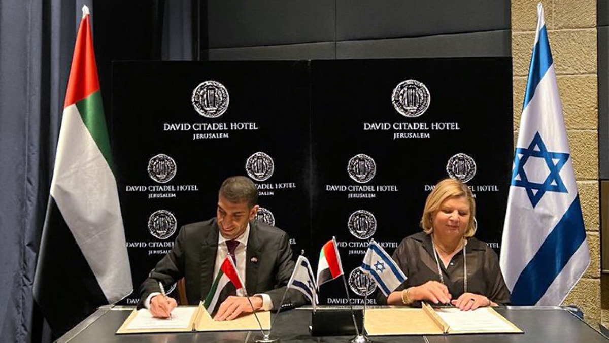 Israel và UAE hoàn tất thỏa thuận thương mại tự do. Ảnh: I24news.