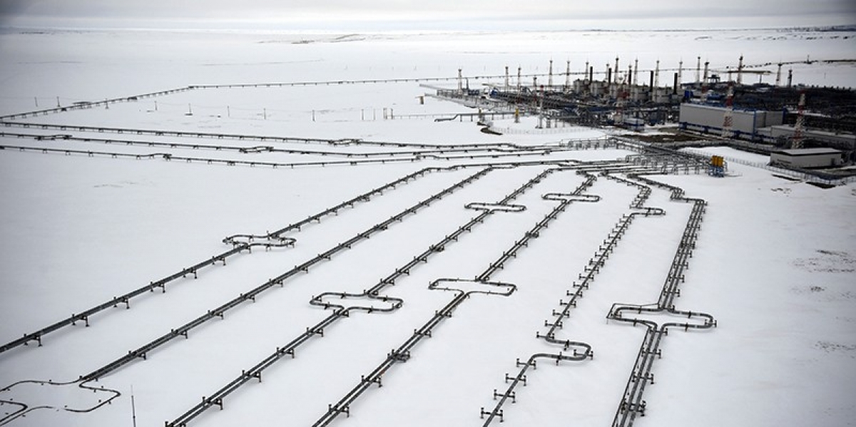 Đường ống dẫn khí đốt Nga ở Tây Bắc Siberia. Ảnh: Getty