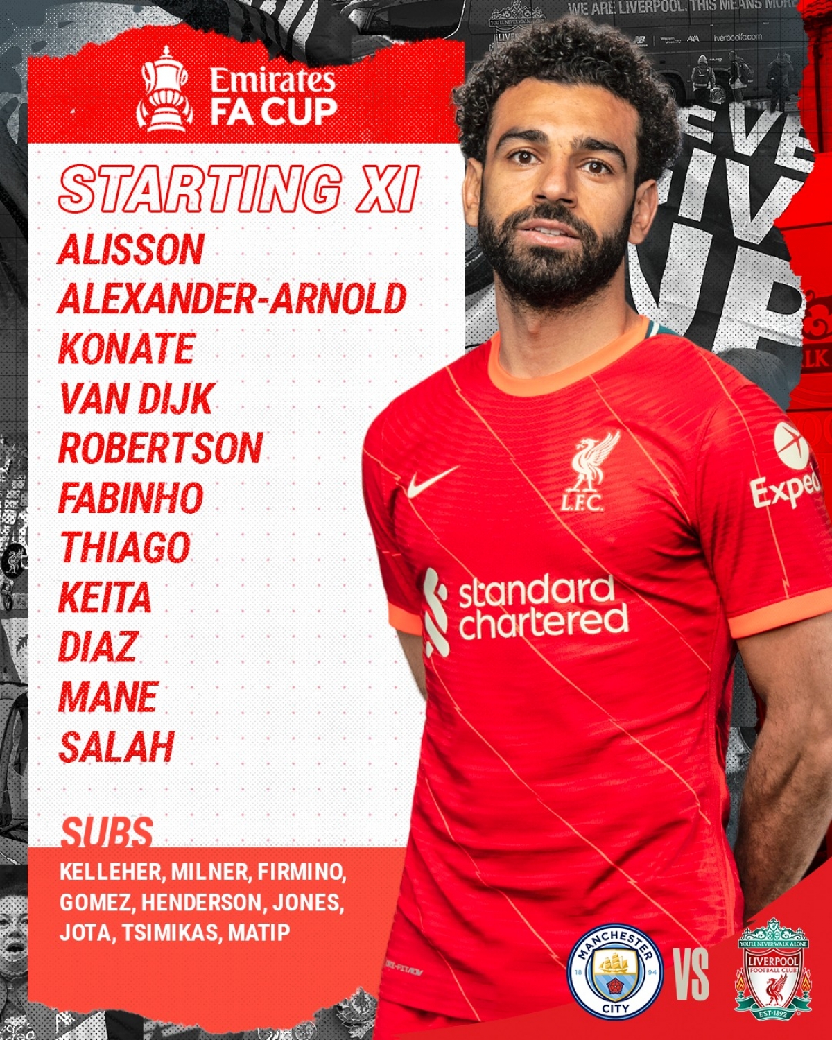 Đội hình xuất phát của Liverpool. (Ảnh: LFC)