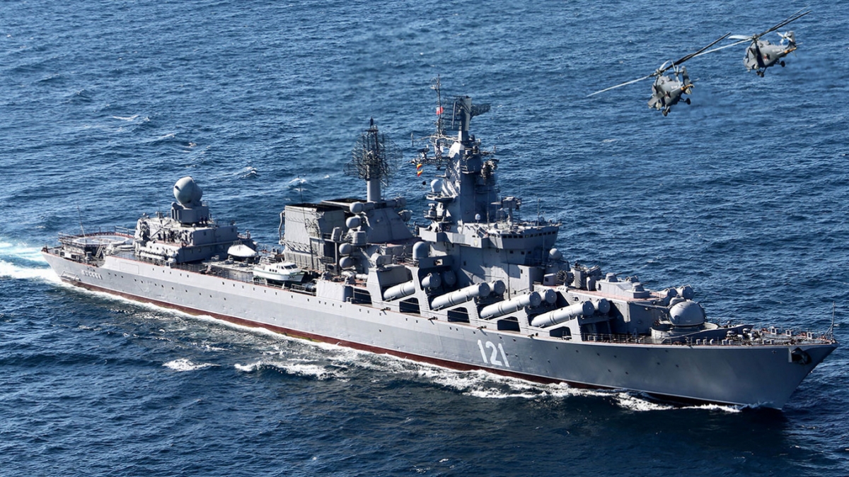 Tàu tuần dương Moskva. Ảnh: Moscow Times