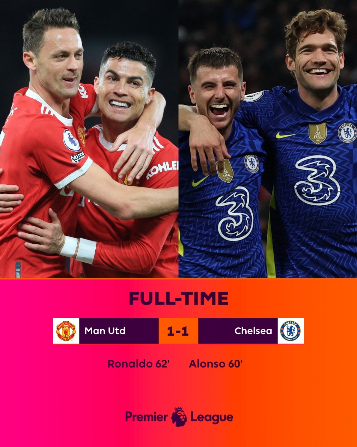 MU hòa Chelsea trong trận đấu sớm vòng 37 Ngoại hạng Anh. (Ảnh: EPL)