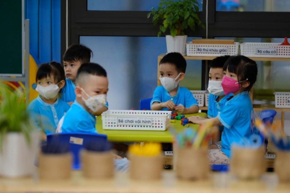 Trẻ mầm non đi học trở lại. (Ảnh minh hoạ: Đức Huy)