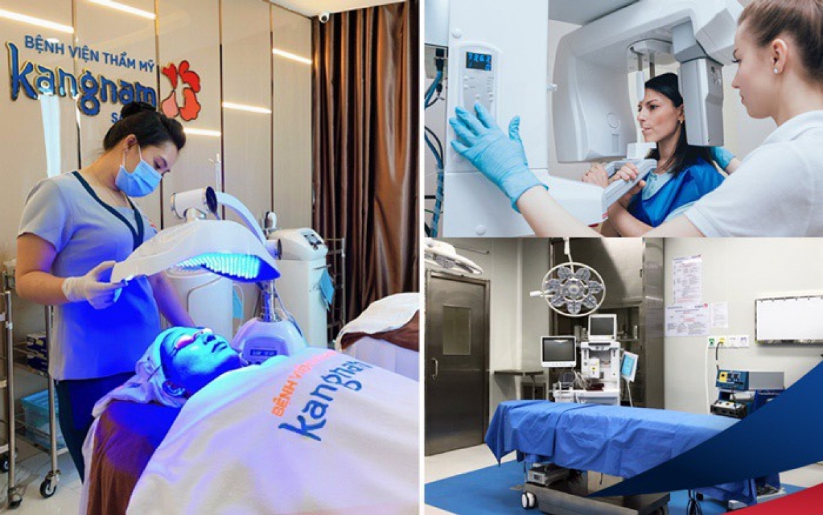 Những thiết bị hiện đại tại Bệnh viện Thẩm mỹ Kangnam Sài gòn được đăng tải quảng bá trên website của cơ sở này.