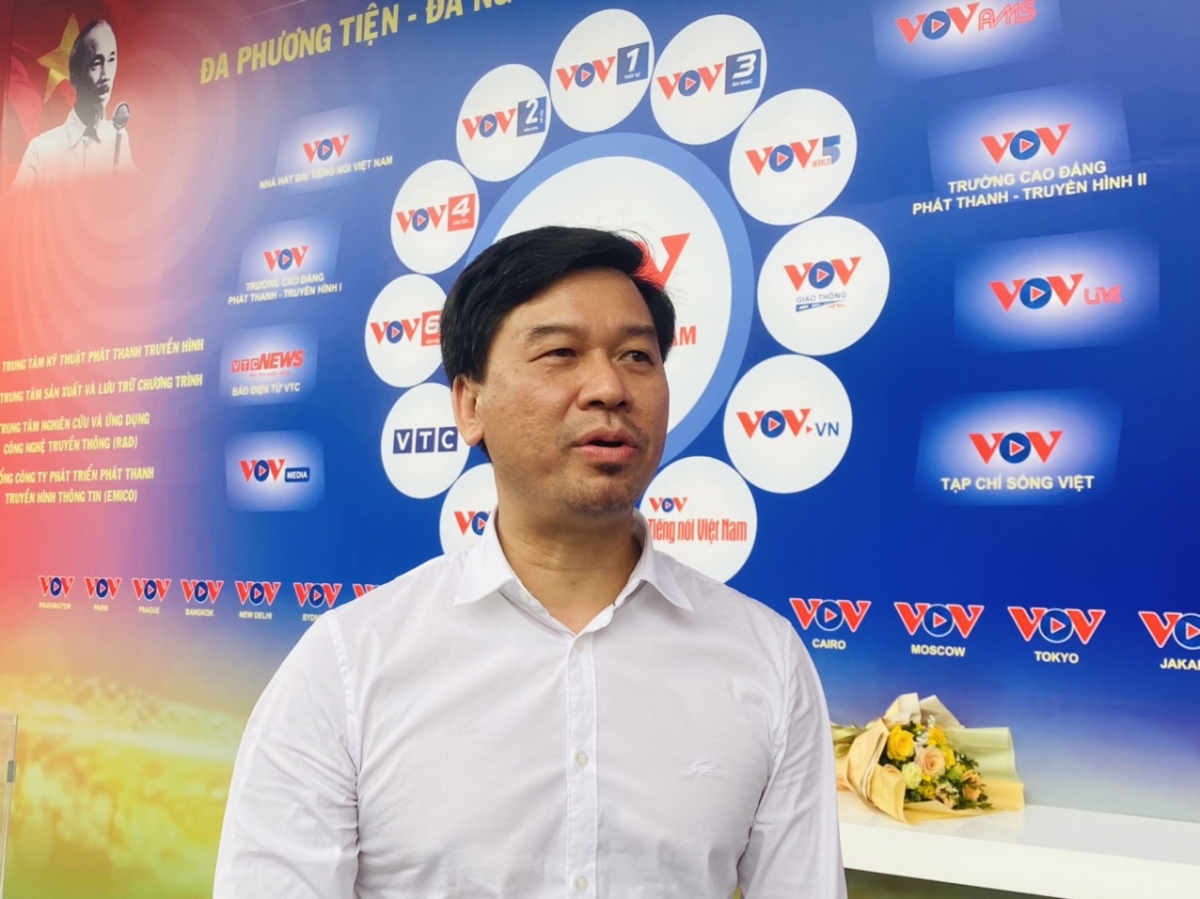 Phó Tổng Giám đốc VOV Ngô Minh Hiển chia sẻ về thành công của VOV tại Hội báo toàn quốc 2022.