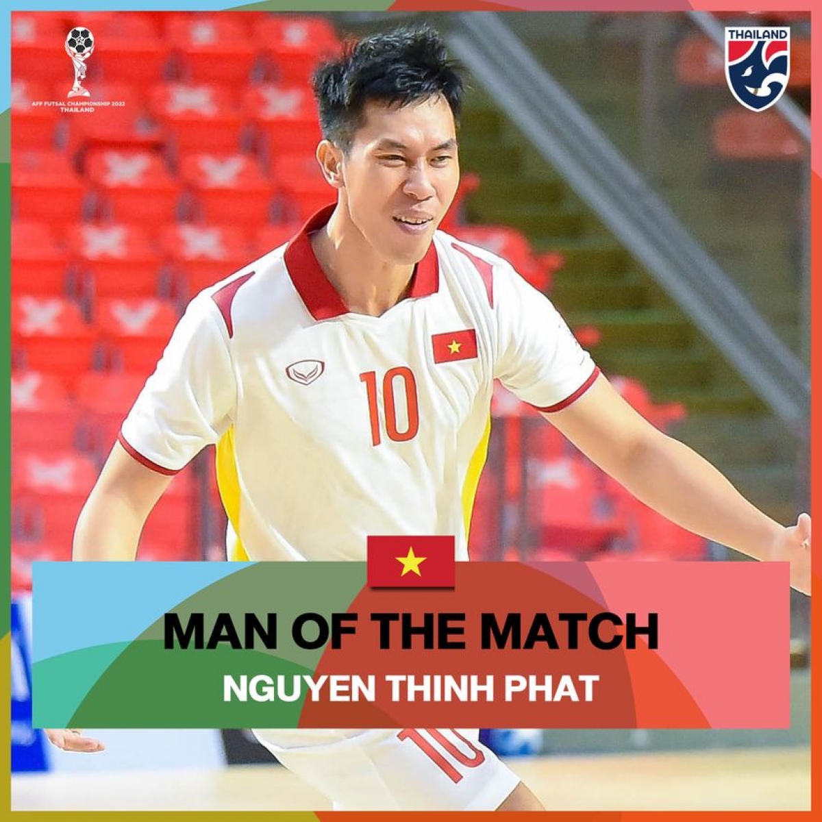 Trước khi ghi bàn vào lưới Australia, Thịnh Phát đã có cú đúp vào lưới Timor Leste ngày hôm qua. (Ảnh: Futsal Thailand). 