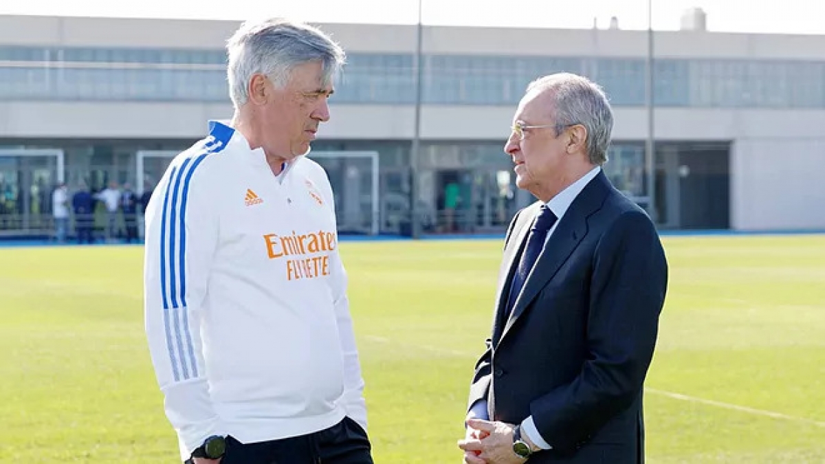 Chủ tịch Perez và HLV Ancelotti sẽ phải có những tính toán kỹ lưỡng nếu muốn đưa thêm những ngôi sao về với sân Bernabeu mùa Hè năm nay. (Ảnh: Marca).
