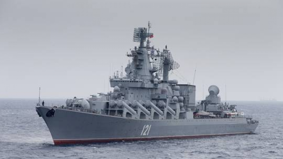 Tàu tuần dương Moskva. Ảnh: Bộ Quốc phòng Nga