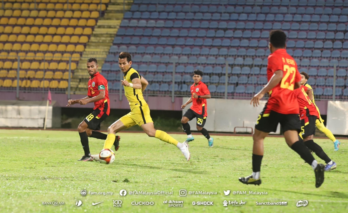 U23 Timor Leste đánh bại U23 Malaysia trước ngày dự SEA Games 31. (Ảnh: FAM).