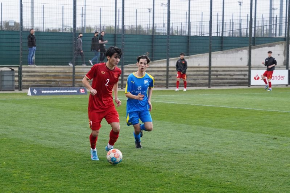 U17 Việt Nam giành chiến thắng 6-0 trước U17 Monchengladbach. (Ảnh: VFF)