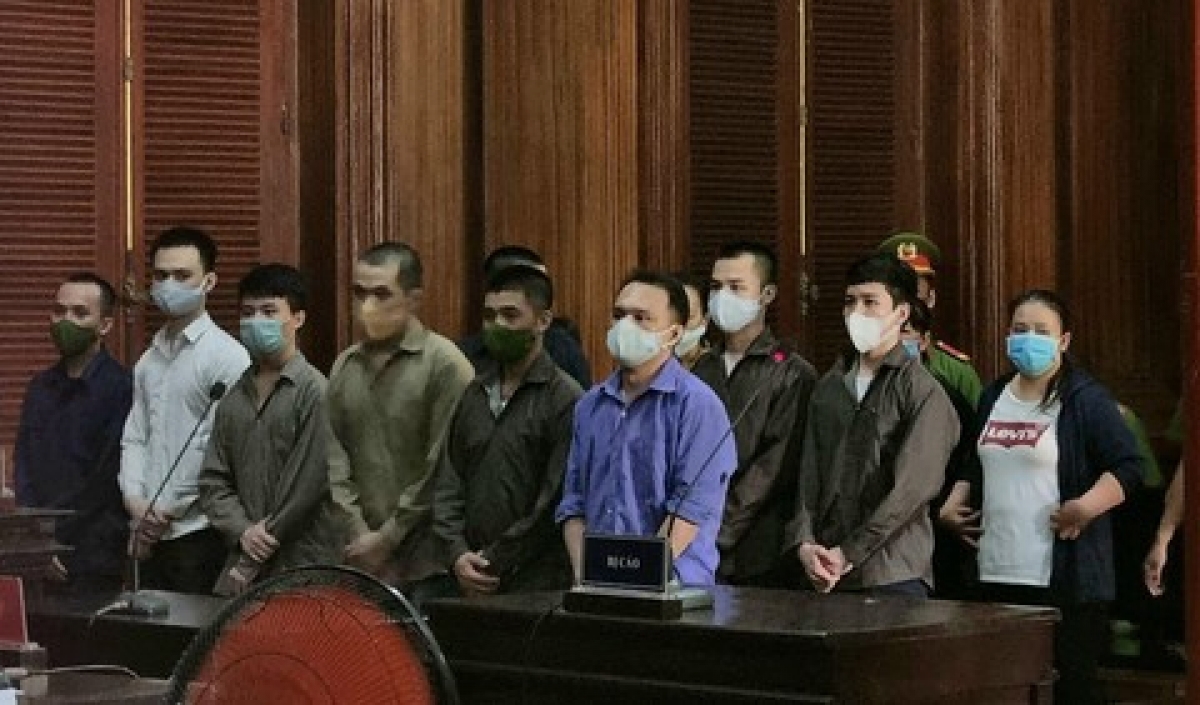 Các bị cáo tại tòa