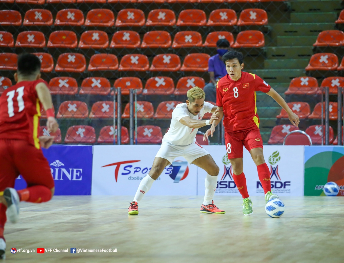 ĐT Futsal Việt Nam đã có bàn thắng mở tỷ số. (Ảnh: VFF).