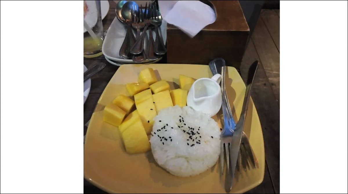 Món tráng miệng xôi xoài của Thái Lan.