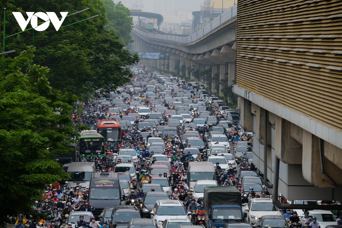 Trục đường Trần Phú - Nguyễn Trãi - Tây Sơn (Hà Nội) thường xuyên xảy ra tắc nghẽn vào giờ cao điểm.