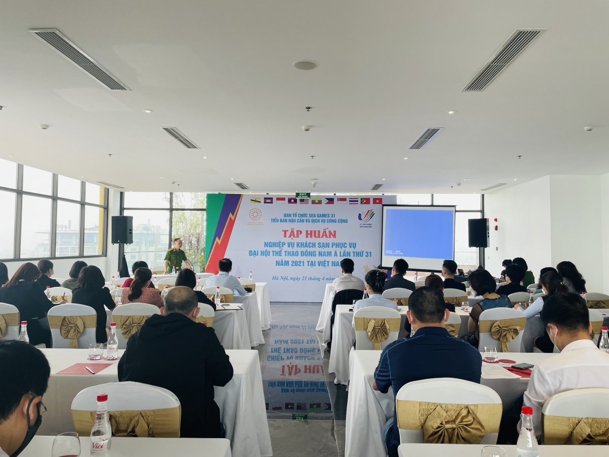 Tập huấn nghiệp vụ khách sạn tại Hà Nội phục vụ SEA Games 31. Nguồn: Tổng cục Du lịch