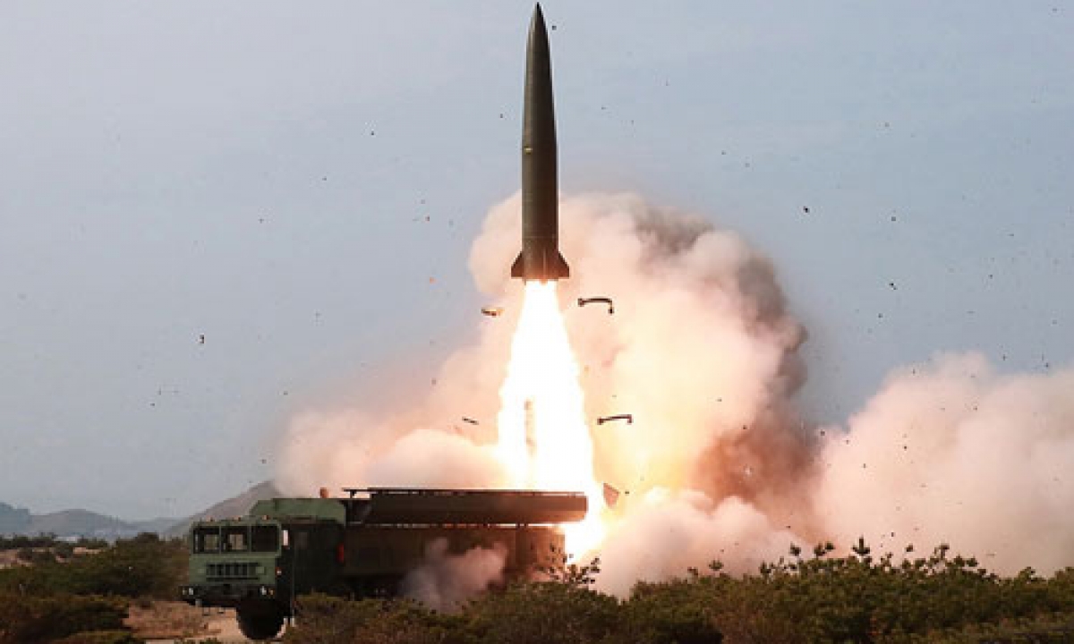 Tên lửa Triều Tiên trong vụ thử tên lửa. (Ảnh: KCNA)
