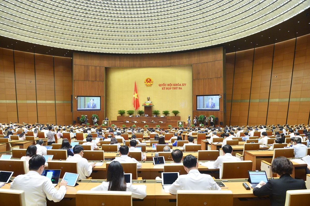 Quang cảnh phiên họp sáng 31/5. (Ảnh: Quochoi.vn)