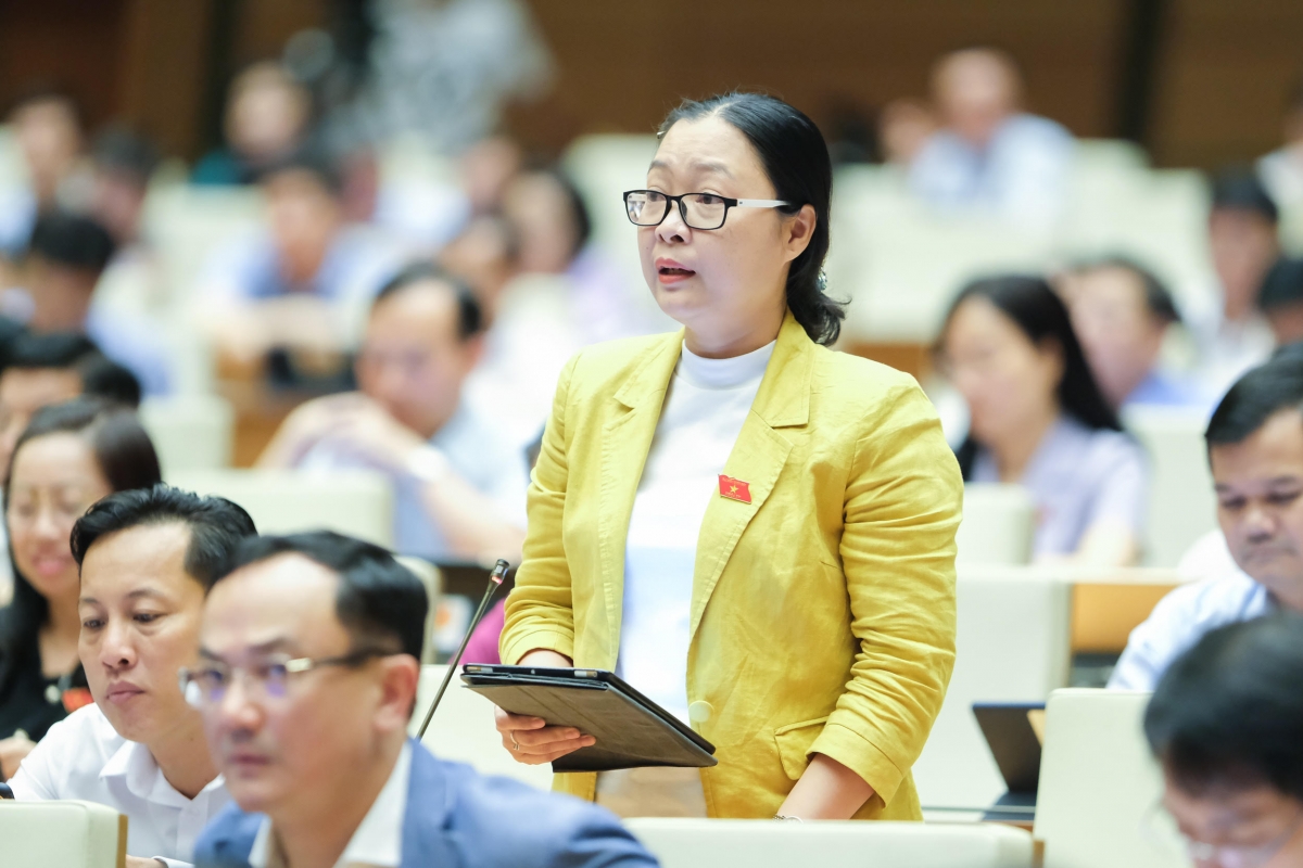 Đại biểu Nguyễn Thị Quyên Thanh, đoàn đại biểu tỉnh Vĩnh Long.