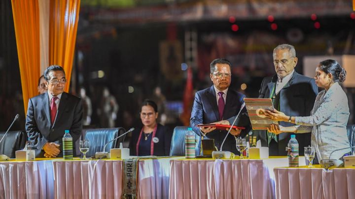 Tổng thống thứ năm nước Cộng hòa Timor Leste, ông Ramos Horta tuyên thệ nhậm chức. Nguồn: Antarafoto