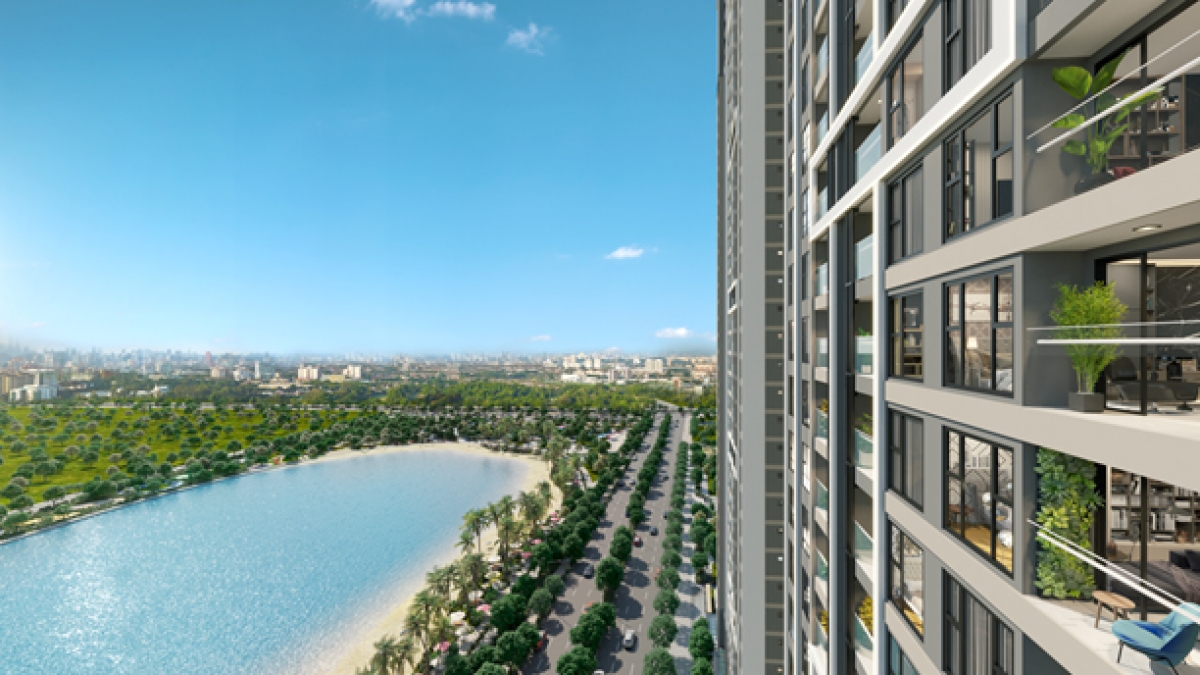 Không khí trong lành cùng quang cảnh xanh mát nơi ban công căn hộ Masteri West Heights giúp mọi cư dân khởi đầu ngày mới đầy hứng khởi.