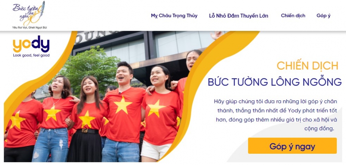 Lời kêu gọi mọi người góp ý chân thành được phát ra từ ban lãnh đạo Yody.