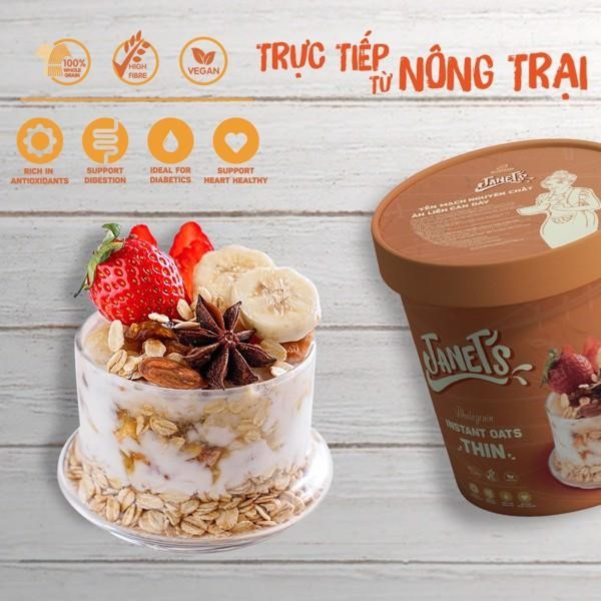 Sản phẩm yến mạch tại Greenbox.