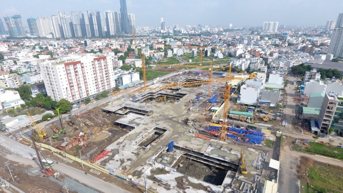 Một phần Khu đô thị An Phú - An Khánh đang được thi công.