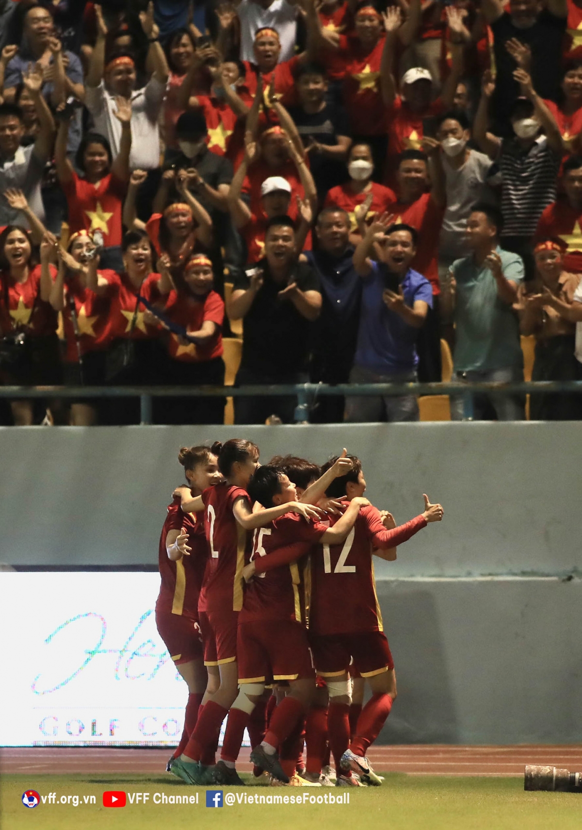 ĐT nữ Việt Nam lọt vào chung kết SEA Games 31. (Ảnh: VFF)