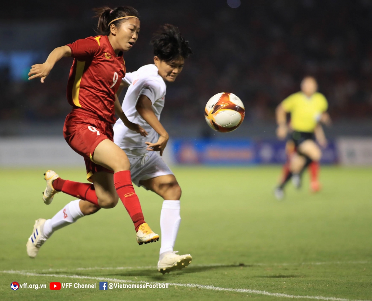 Huỳnh Như là người hùng đưa ĐT nữ Việt Nam vào chung kết SEA Games 31. (Ảnh: VFF)