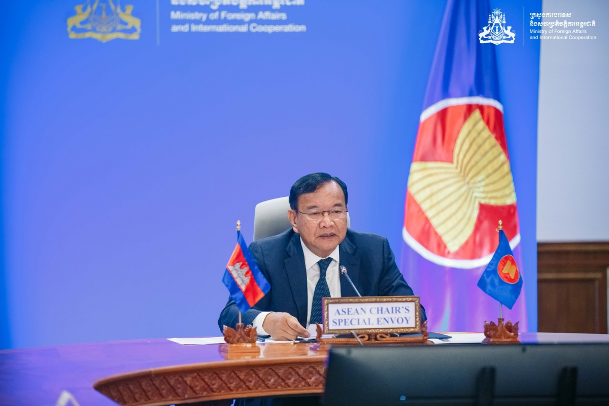 Phó Thủ tướng Prak Sokhonn, Đặc phái viên ASEAN (Nguồn: Bộ Ngoại giao và hợp tác quốc tế Campuchia)