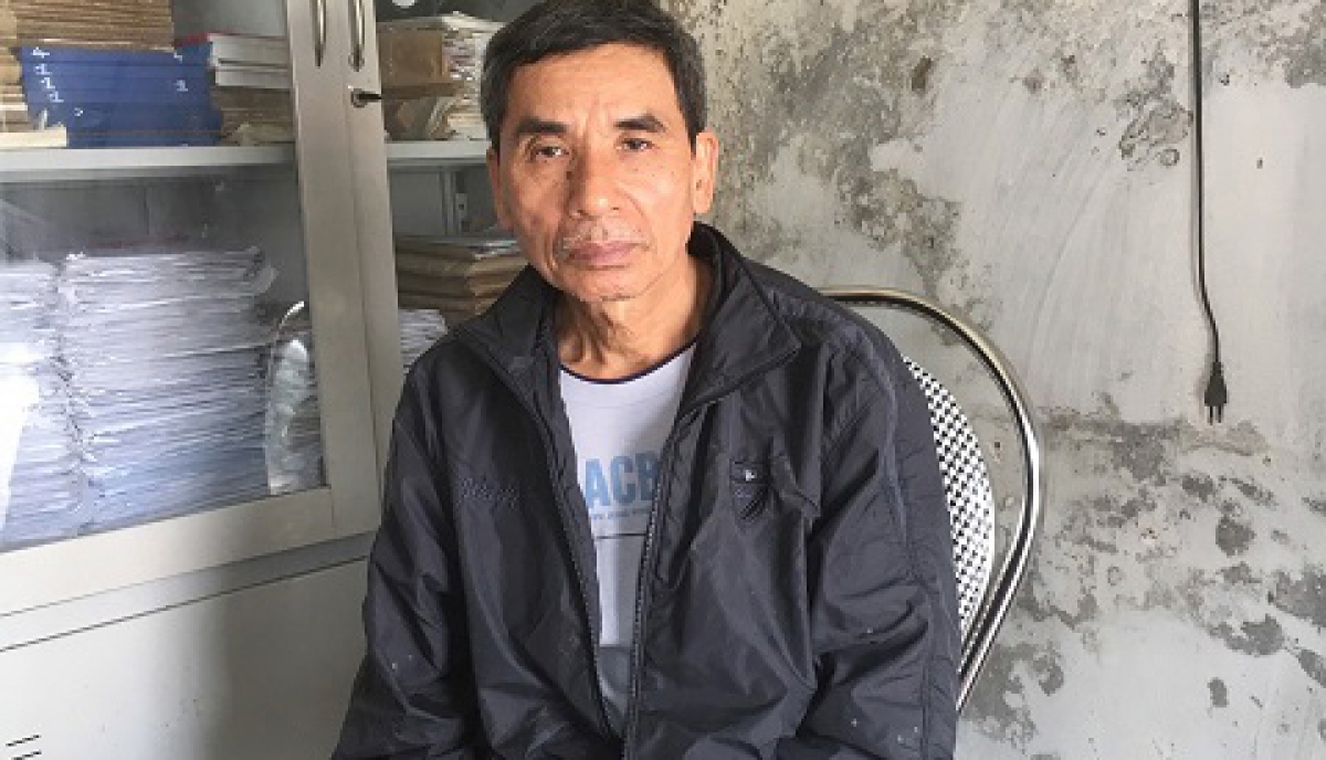 Ông Bùi Ngọc Bốt tại cơ quan Công an