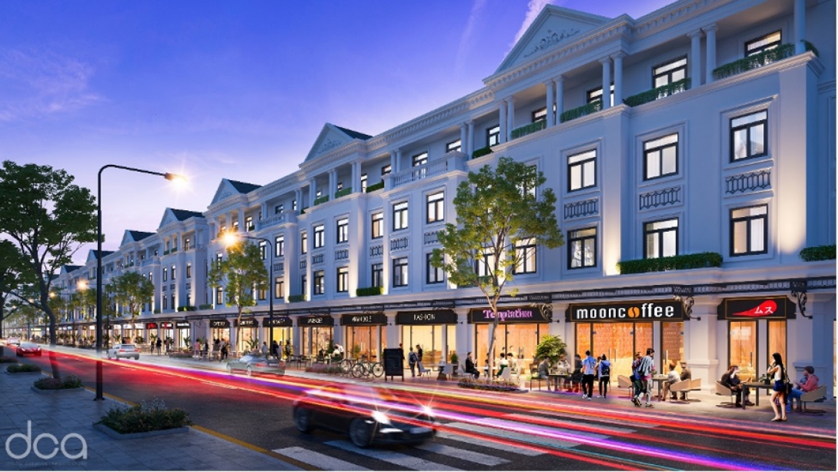 Dãy phố shophouse liền kề tạo nên tâm điểm phồn hoa mới tại Quảng Trị