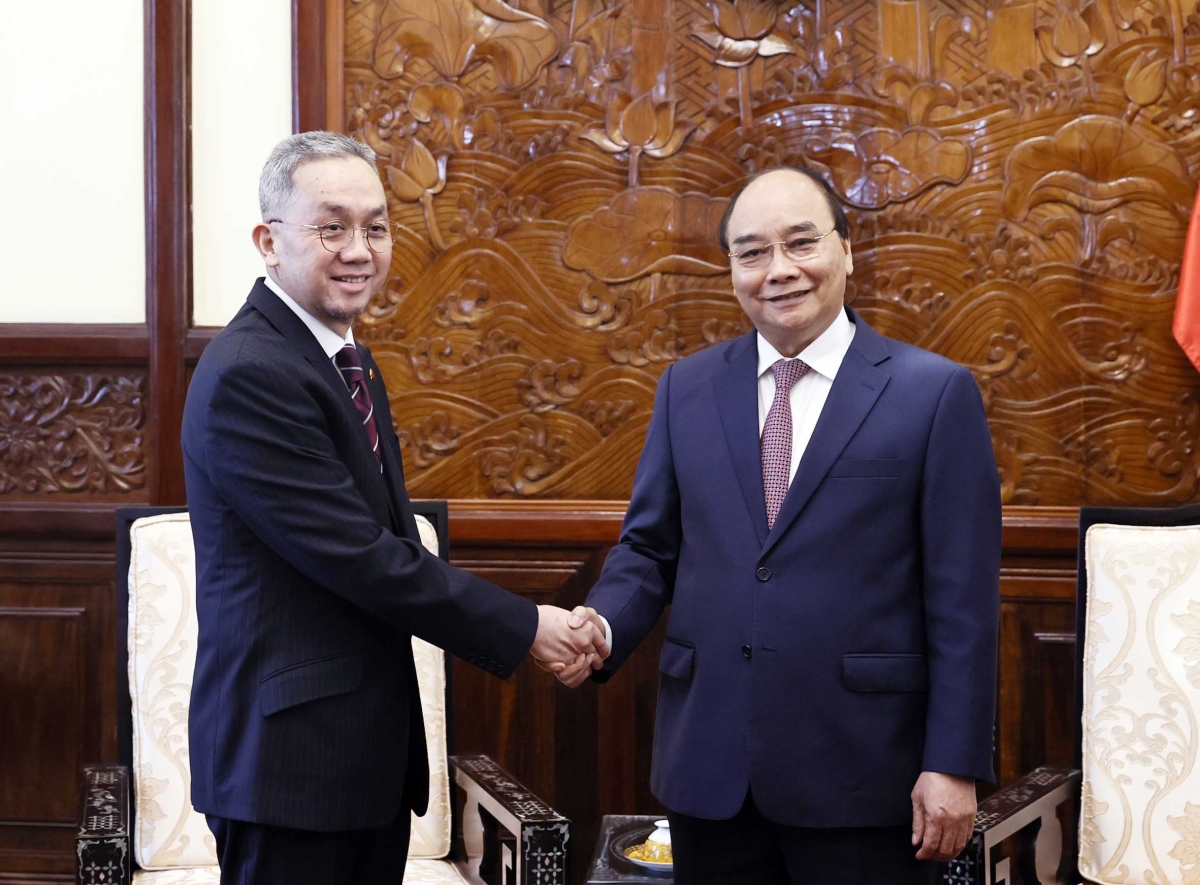 Chủ tịch nước Nguyễn Xuân Phúc tiếp Đại sứ Brunei Pengiran Haji Sahari bin Pengiran Haji Salleh
