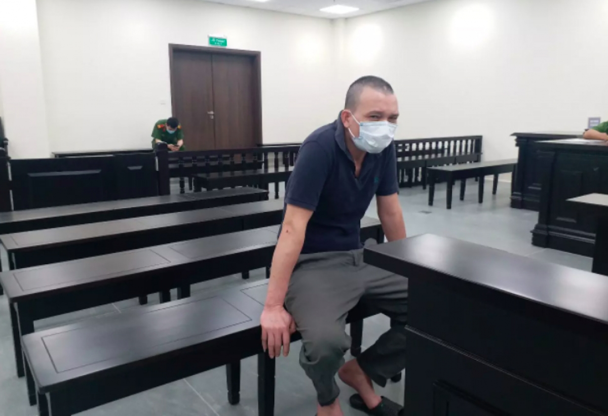 Bị cáo tại tòa.