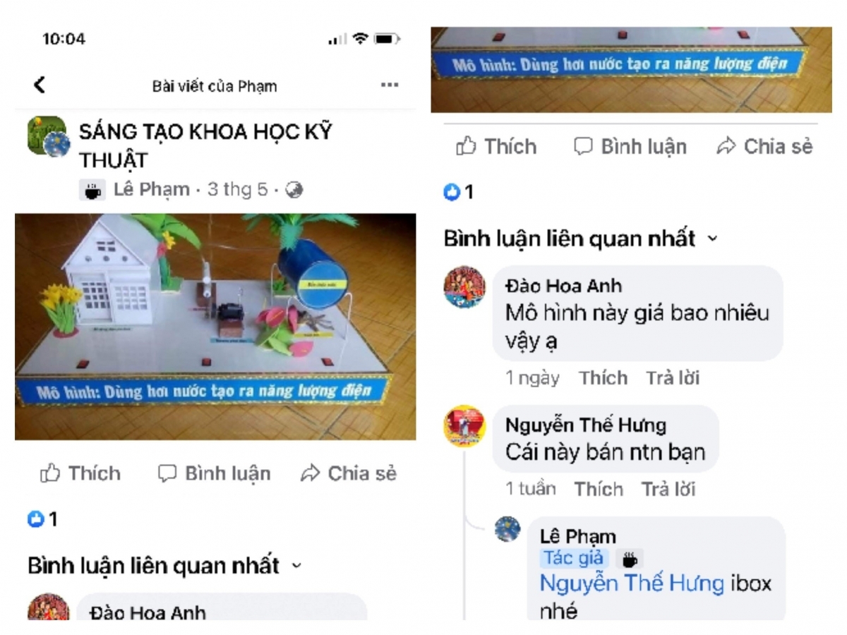 Sản phẩm khoa học kỹ thuật được rao bán trên các chợ online.