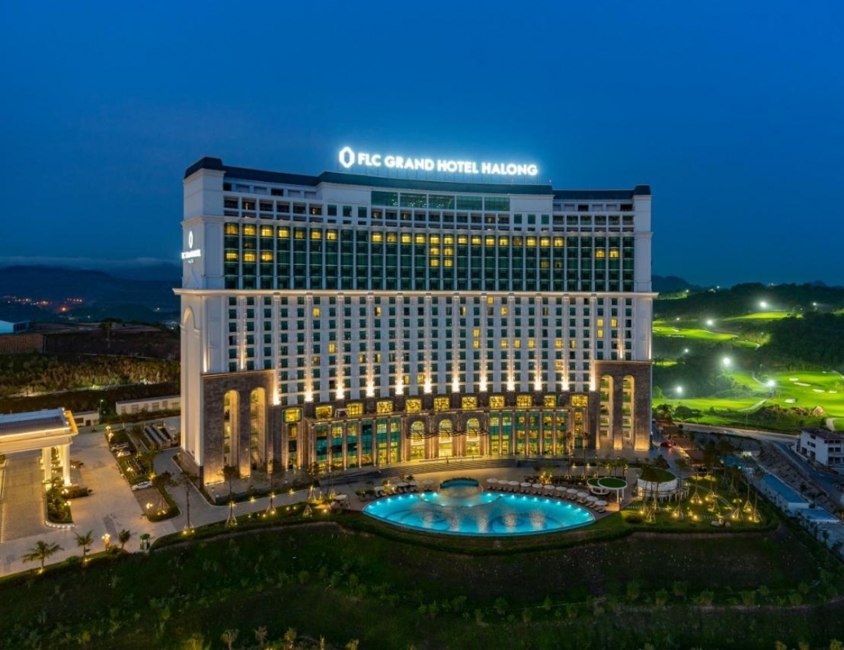 Khách sạn FLC Grand Hotel Halong (FLC Hạ Long), nơi tiếp đón đoàn khách SEA Games 31 tới hơn 500 người từ nhiều quốc gia.