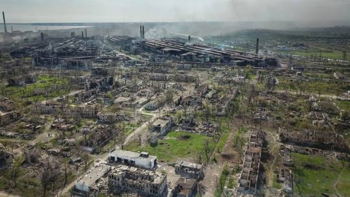 Nhà máy thép Azovstal ở Mariupol. Ảnh: Sputnik