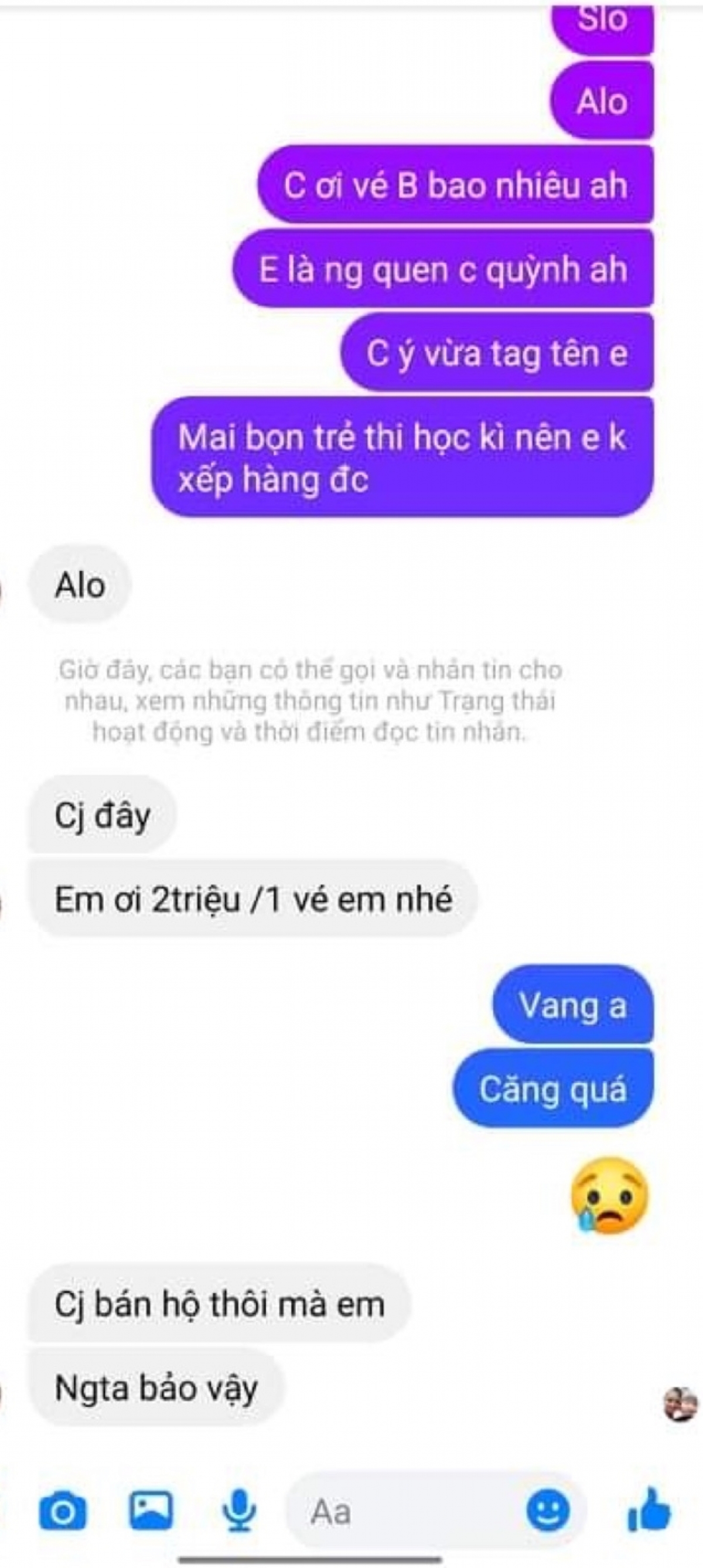 Trên một số trang mạng xã hội cũng xuất hiện nhiều người đã tổ chức rao bán vé xem trận bóng đá nữ Việt Nam- Myanmar với giá lên đến 2 triệu đồng/vé...