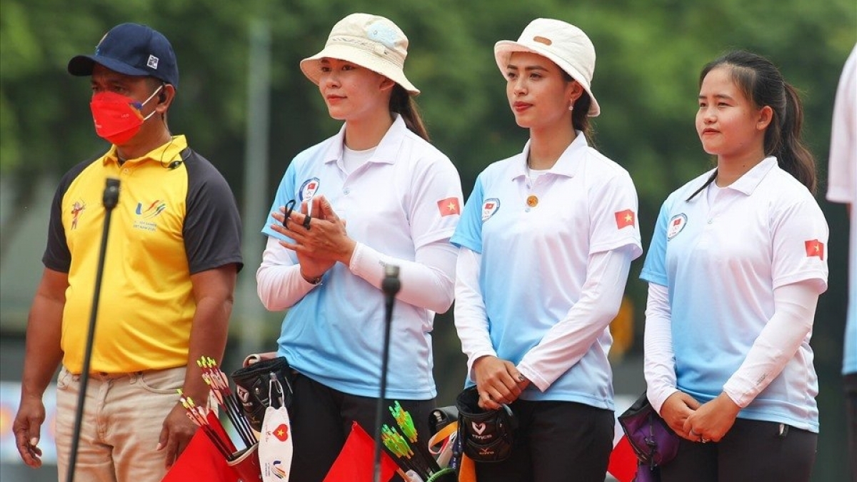 Cung 3 dây Việt Nam đổi màu huy chương tại SEA Games 31 (Ảnh: Thành Lương).
