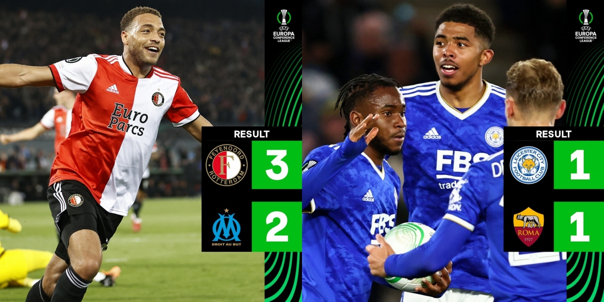 Kết quả 2 trận bán kết lượt đi Conference League. (Ảnh: UEFA)