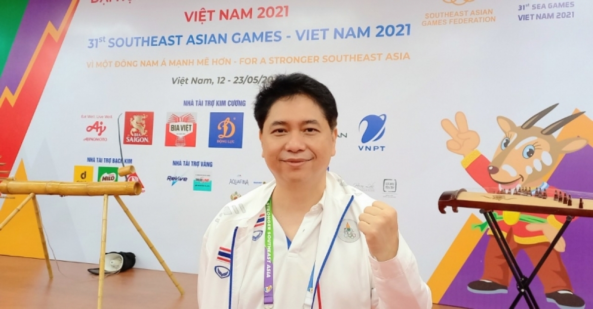 Ông Sahapol Nakvanich, quản lý đoàn thể thao Thái Lan tham gia SEA Games 31 tại Quảng Ninh.