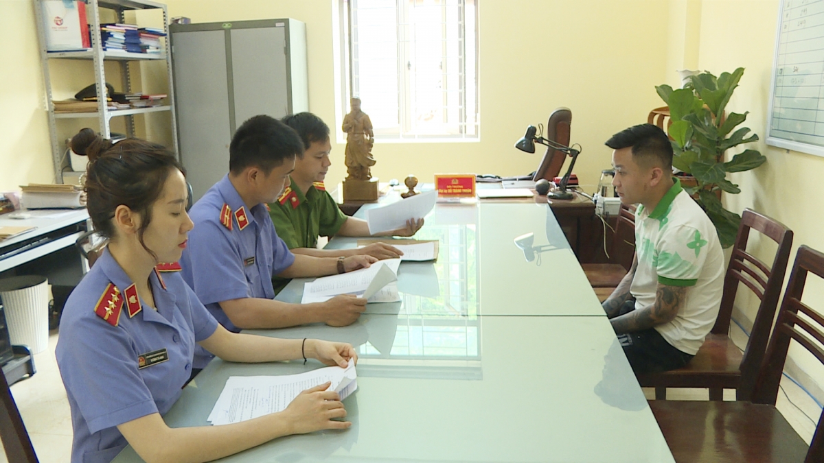 Đối tượng Kim Văn Thắng tại cơ quan điều tra
