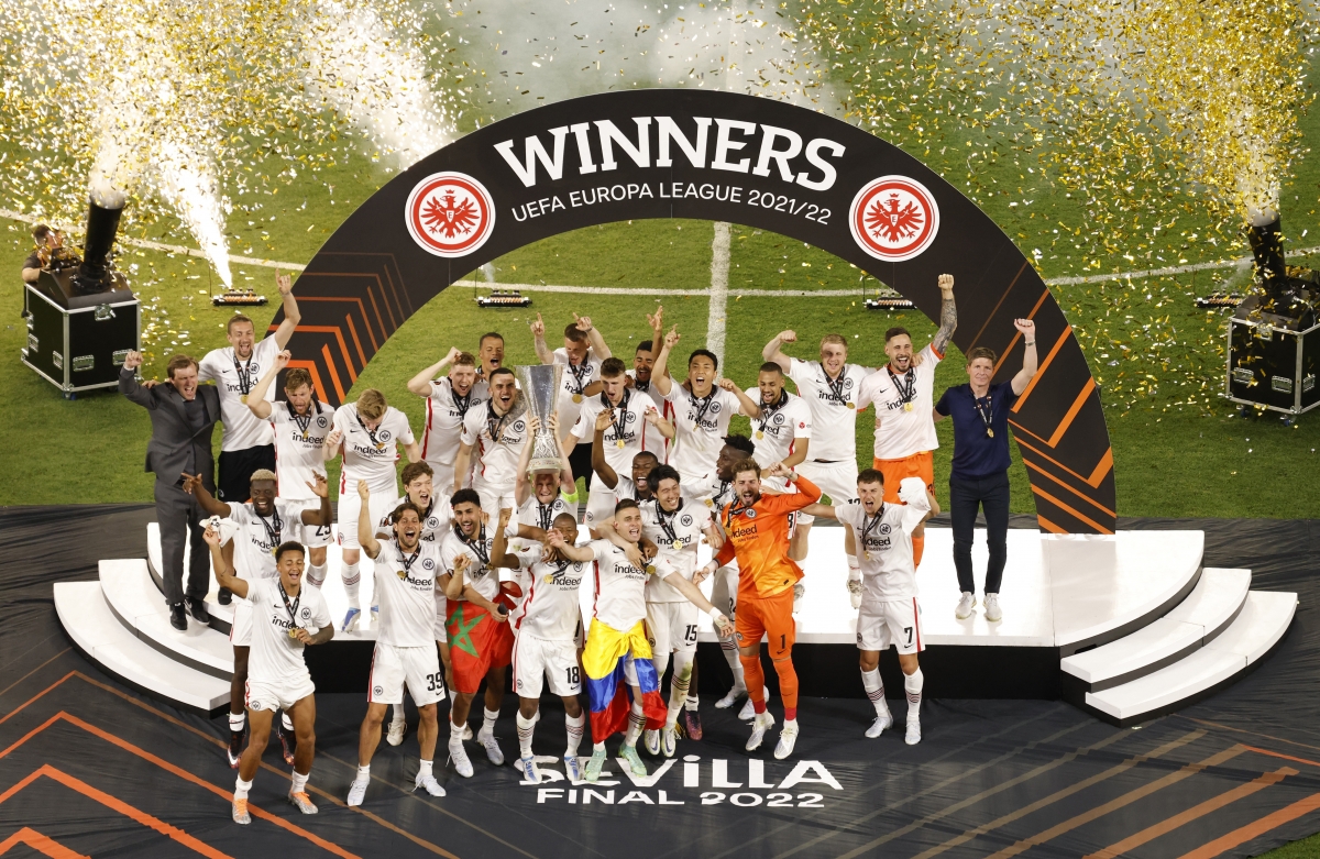 Frankfurt (Đức) vô địch Europa League 2021/2022. (Ảnh: Reuters).