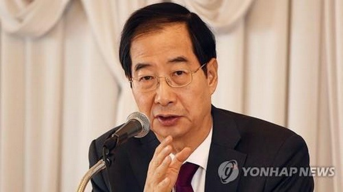 Ông Han Duck-soo. Ảnh: Yonhap