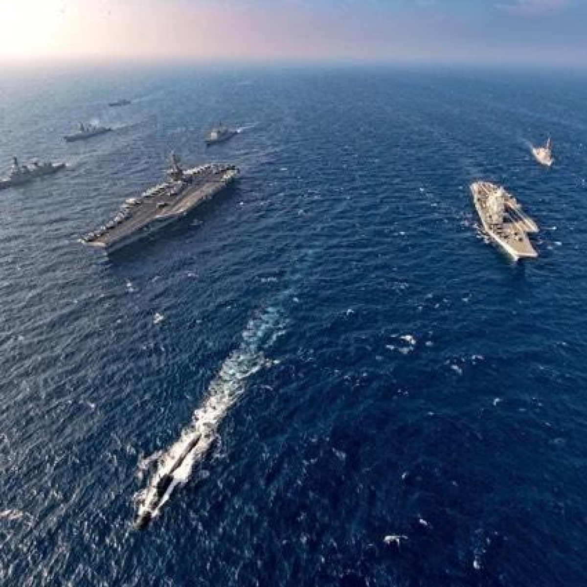 Một cuộc tập trận chung của nhóm Bộ Tứ năm 2021. Ảnh: Reuters