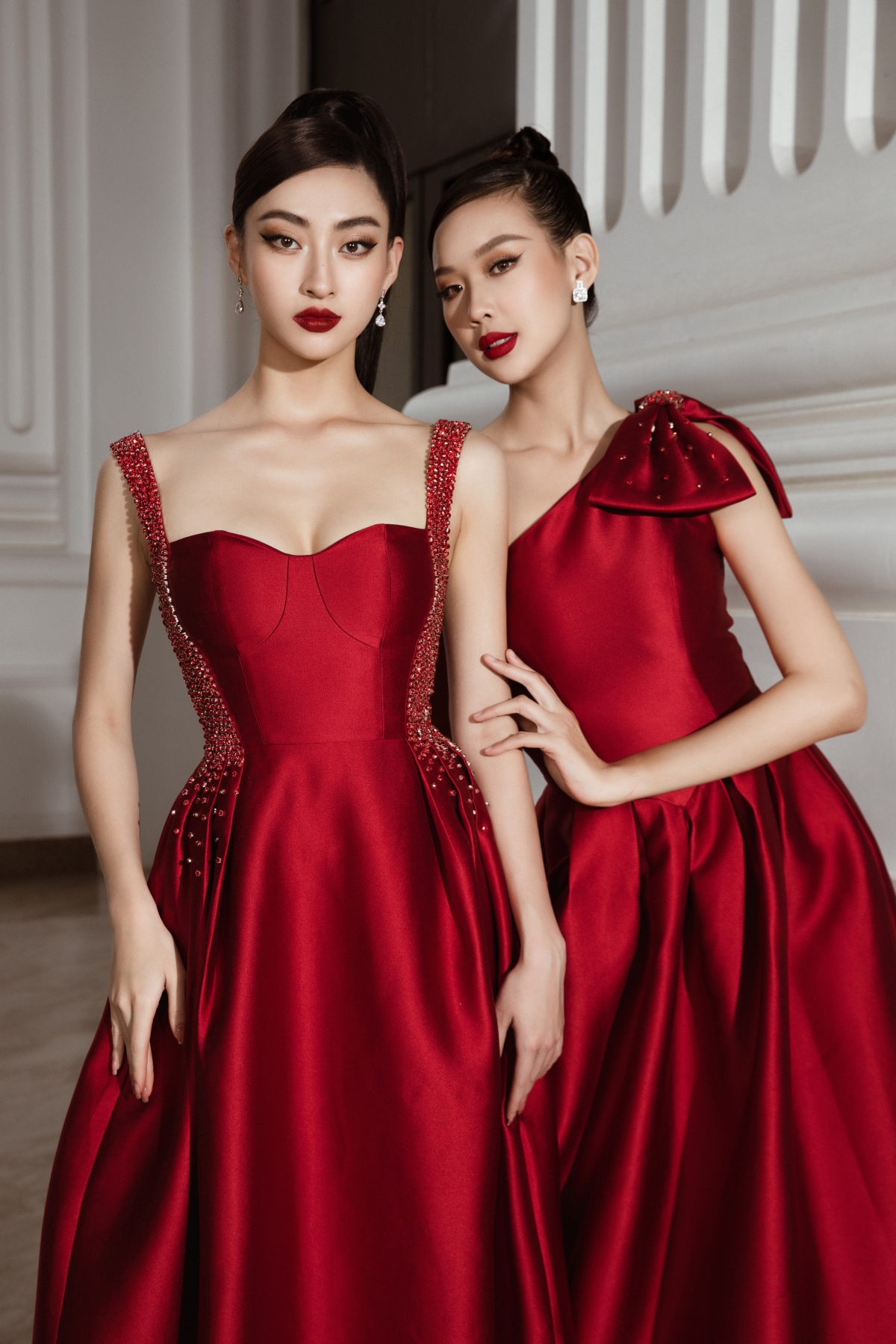 Hoa hậu Lương Thùy Linh và người đẹp Lê Nguyễn Bảo Ngọc.