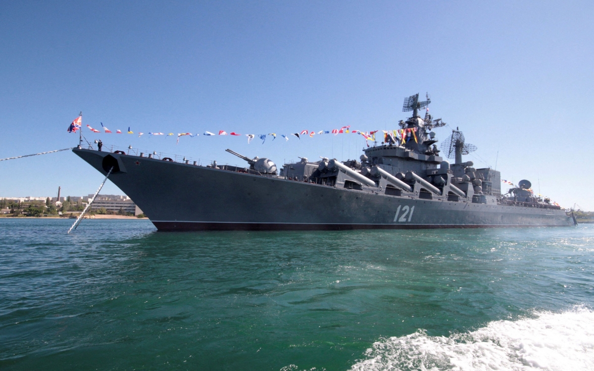 Tàu tuần dương Moskva của Nga. Ảnh: Reuters