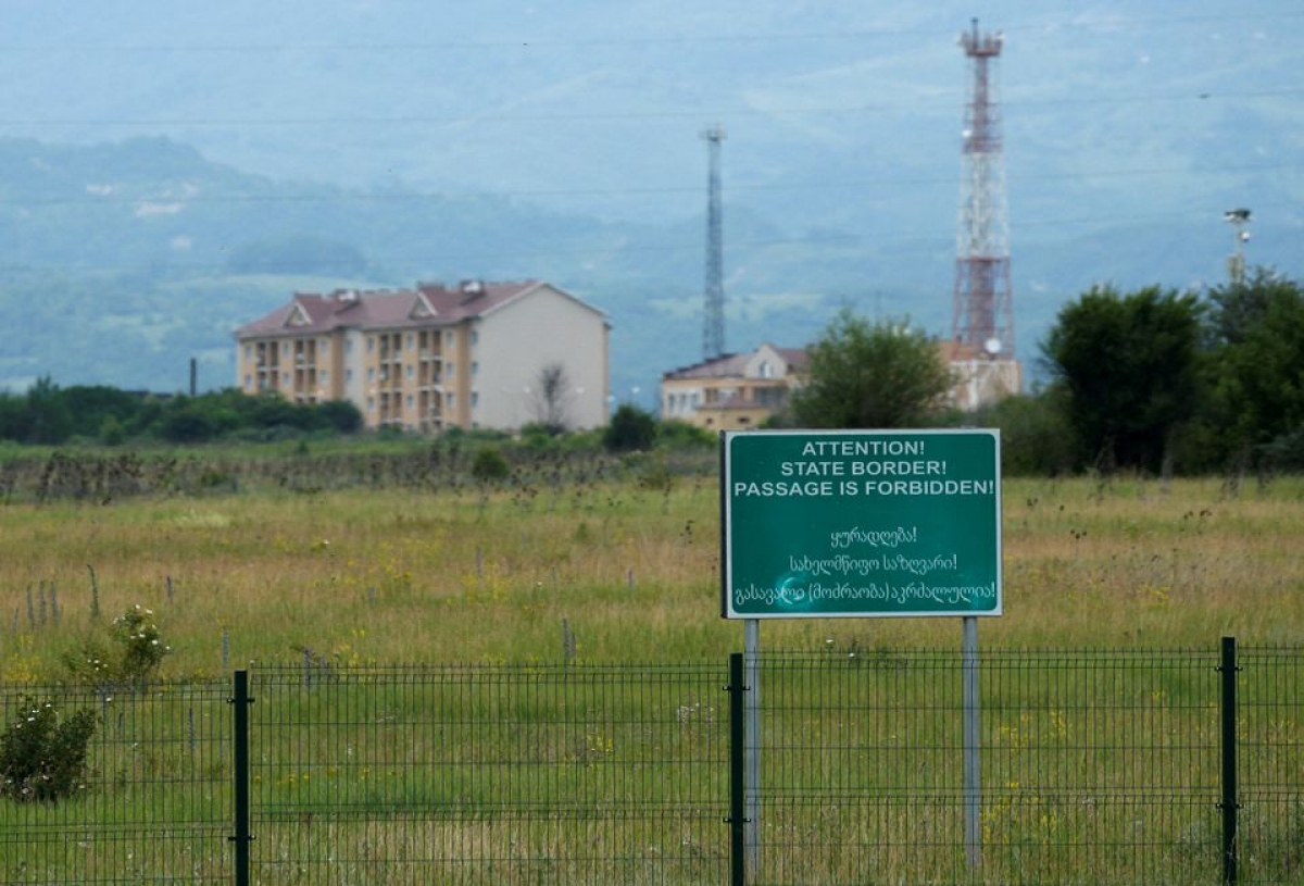 Căn cứ quân sự Nga tại biên giới của khu vực Nam Ossetia. Ảnh: Reuters