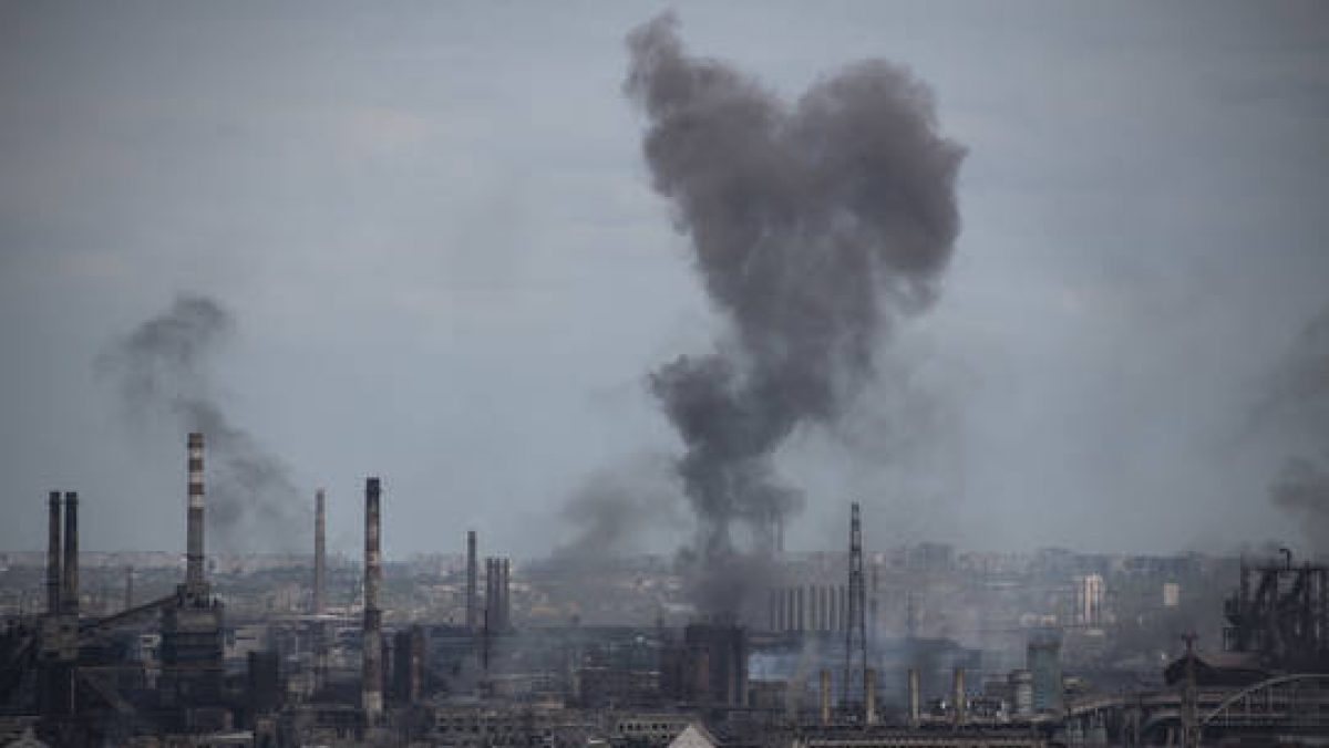 Nhà máy thép Azovstal ở Mariupol, Ukraine. Ảnh: Sputnik